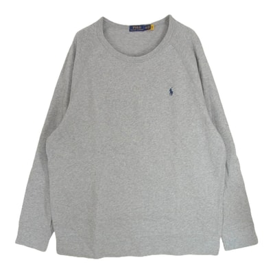 POLO RALPH LAUREN ポロ・ラルフローレン カットソー ロゴ ロングスリーブ カットソー 長袖 グレー系 XXL【中古】