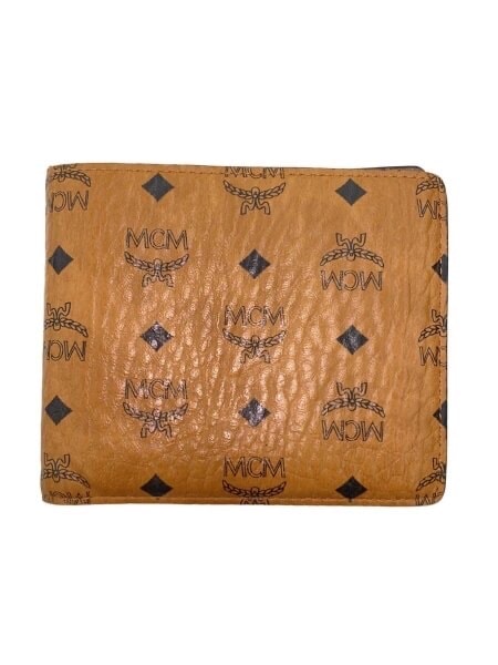 MCM Original Visetos Bifold Wallet with Coin Pocket "Cognac"