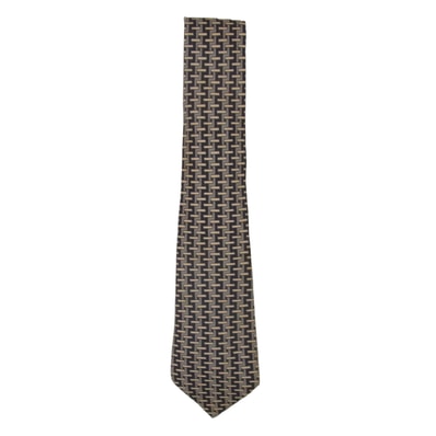 HERMES エルメス ネクタイ シルク100% ネクタイ ブラック系【中古】