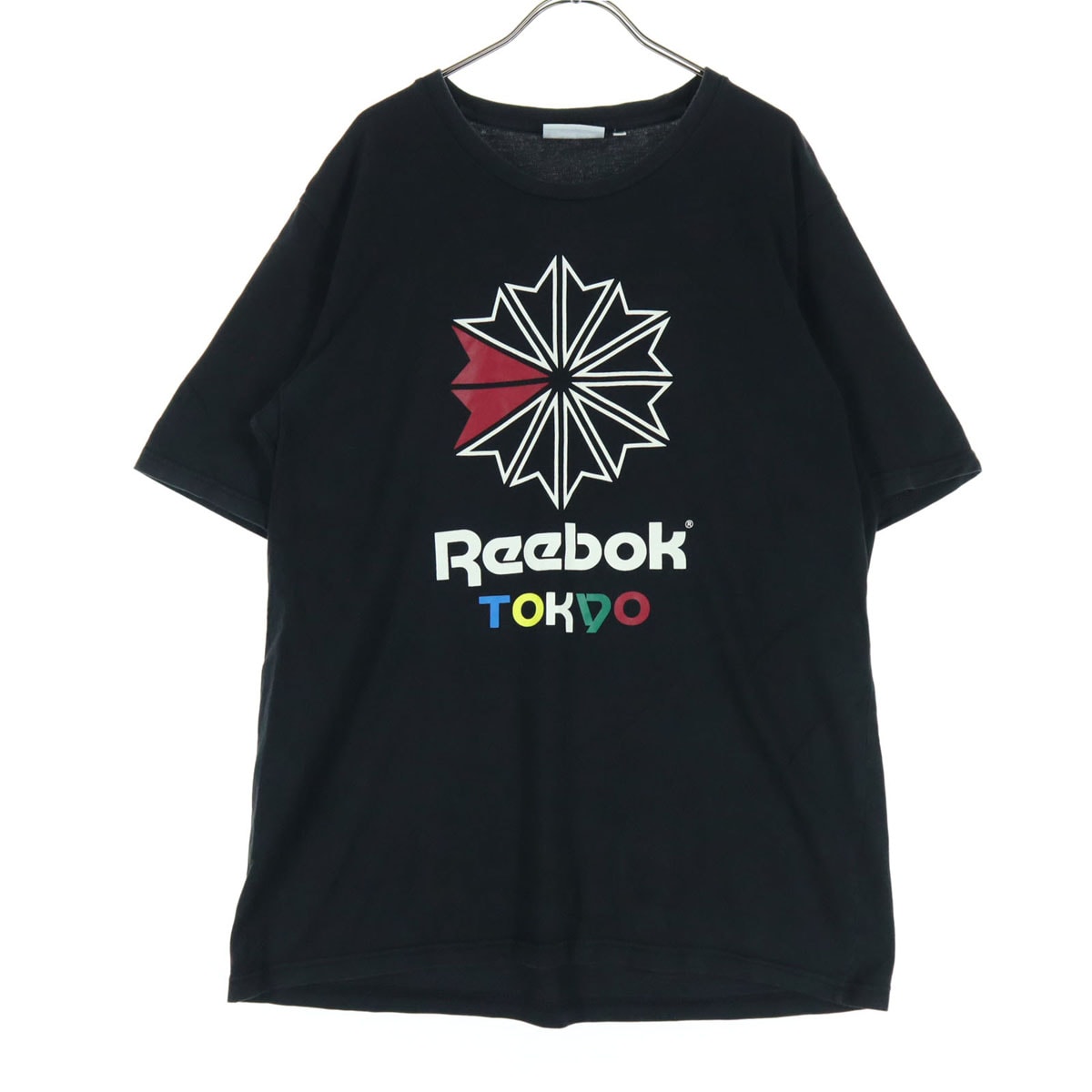 Reebok CLASSIC リーボッククラシック プリントロゴ 半袖 Tシャツ XO ブラック系