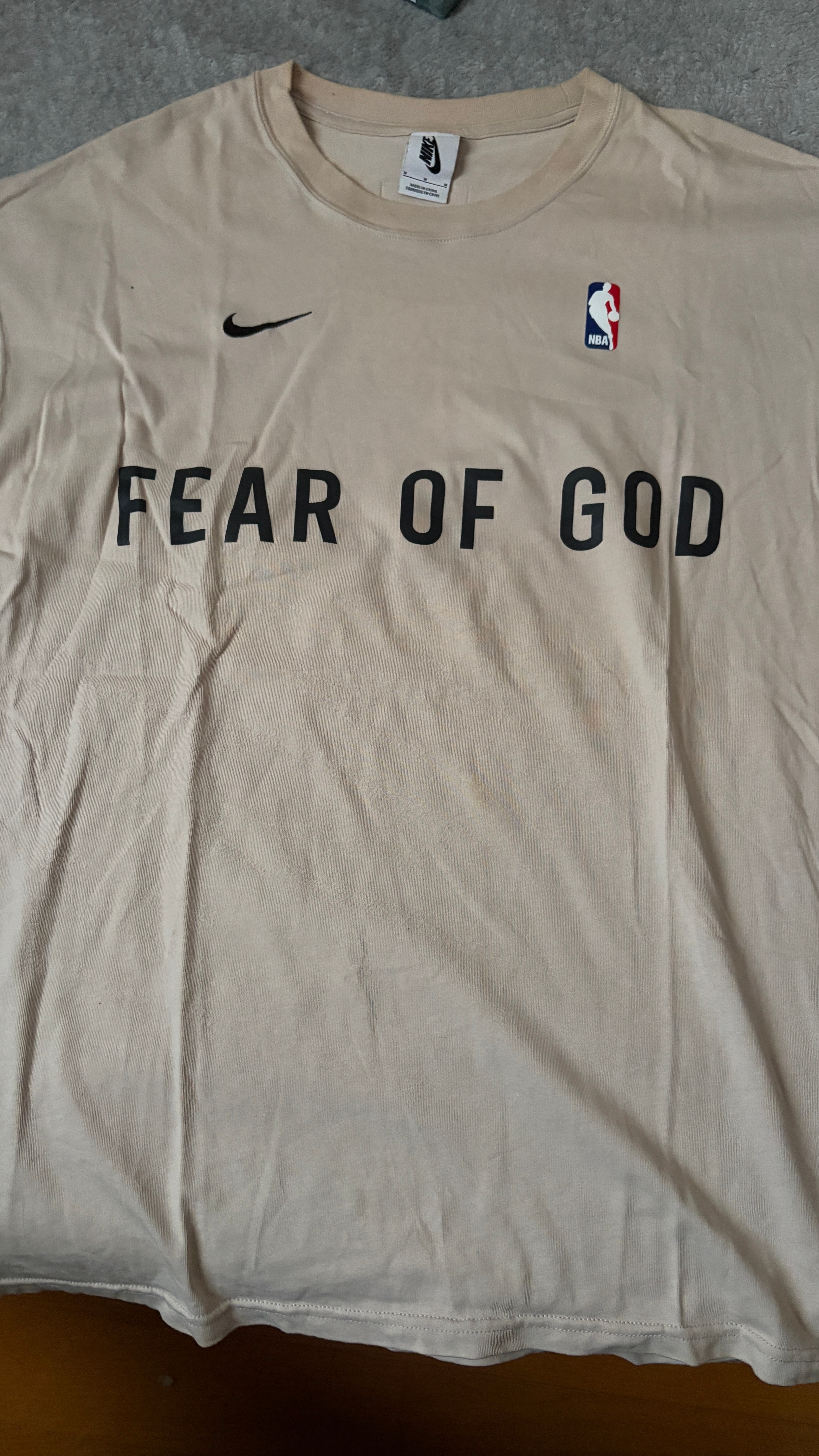 FEAR OF GOD / Nike Warm Up T-Shirt "Oatmeal"