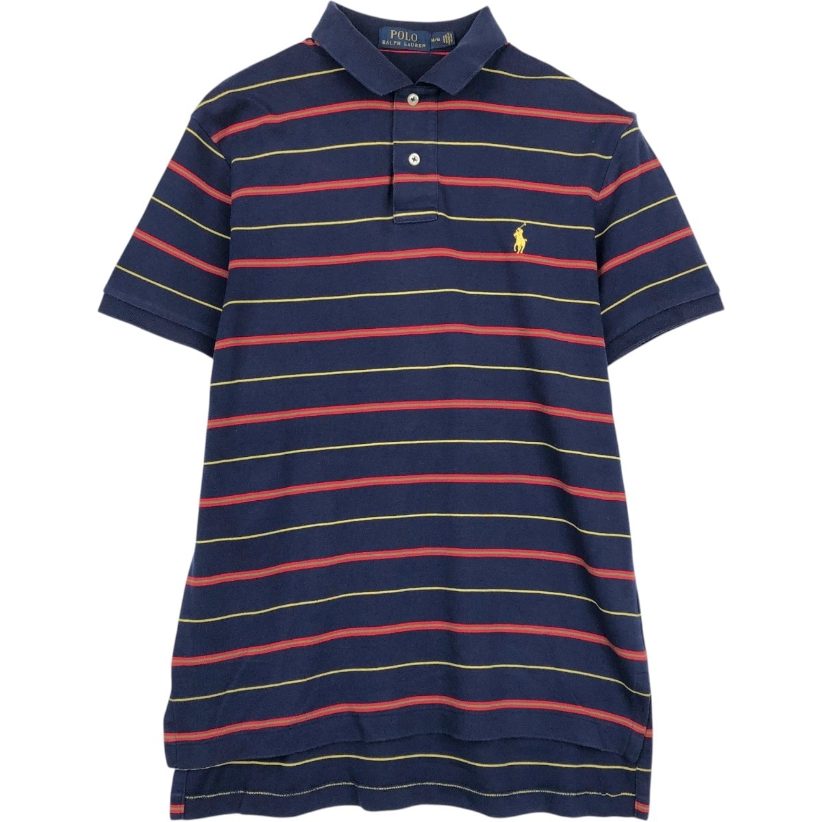 古着 ラルフローレン Ralph Lauren POLO RALPH LAUREN マルチボーダー 半袖 ボーダー ポロシャツ メンズM相当/eaa656505