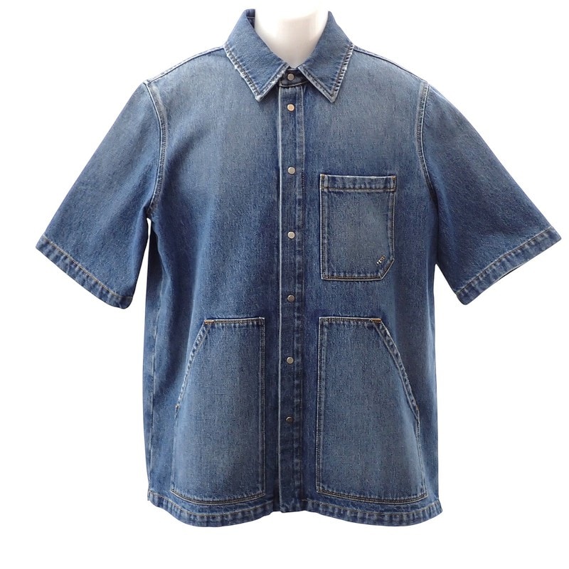 フェンディ マルチポケットデニムシャツ 46 M メンズ【中古】【Aランク】