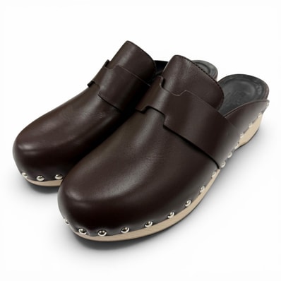 美品 エルメス サンダル カリャ サボ ブラウン 37 211263Z
