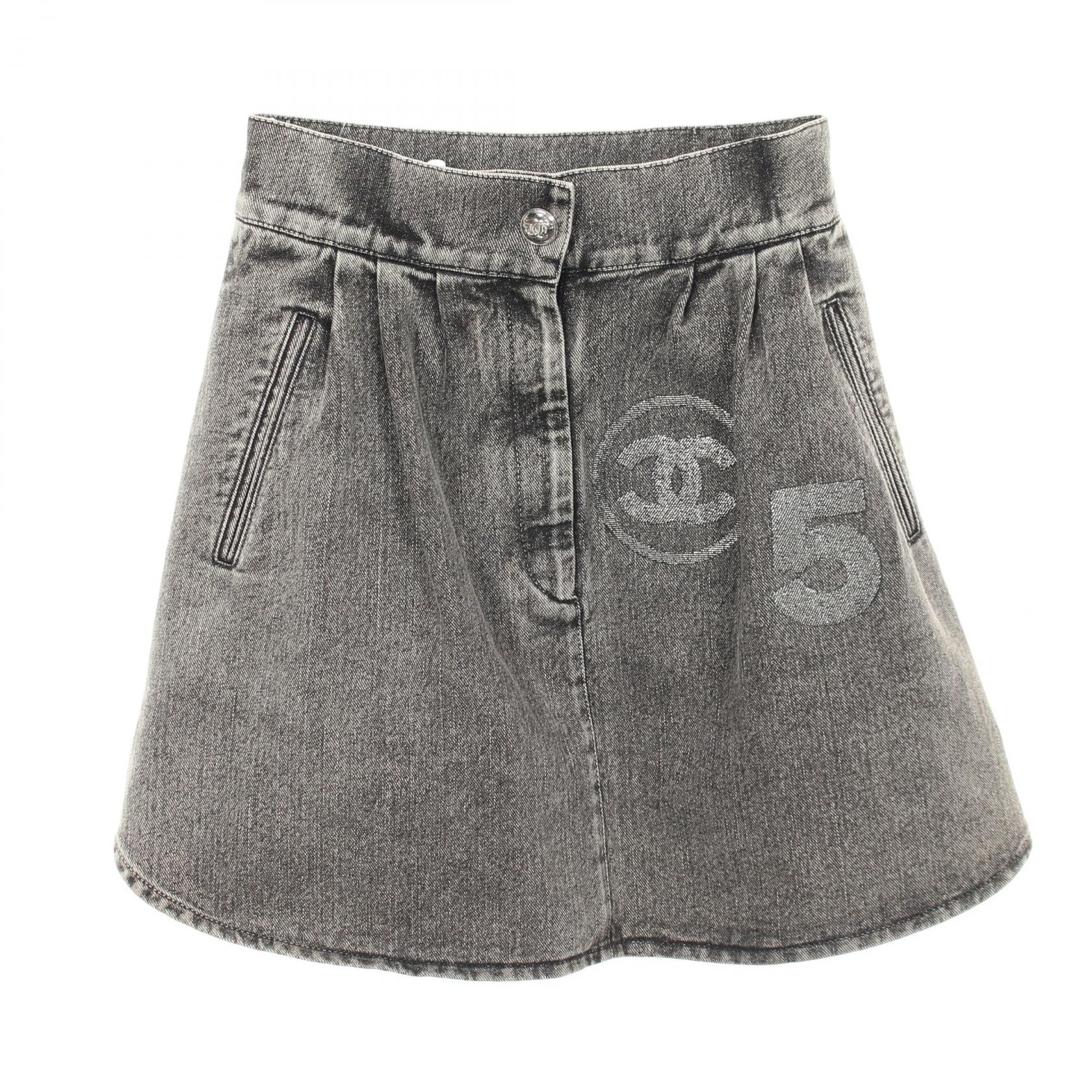 C (やや傷や汚れあり)】シャネル CHANEL ココマーク No.5 スカート