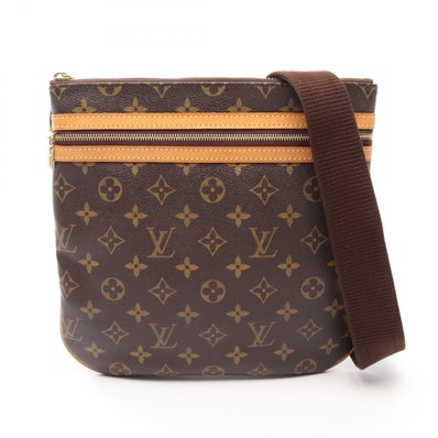 ルイ・ヴィトン LOUIS VUITTON ポシェットボスフォール ショルダーバッグ バッグ PVCコーティングキャンバス レザー モノグラム レディース ブラウン系 M40044 【中古】