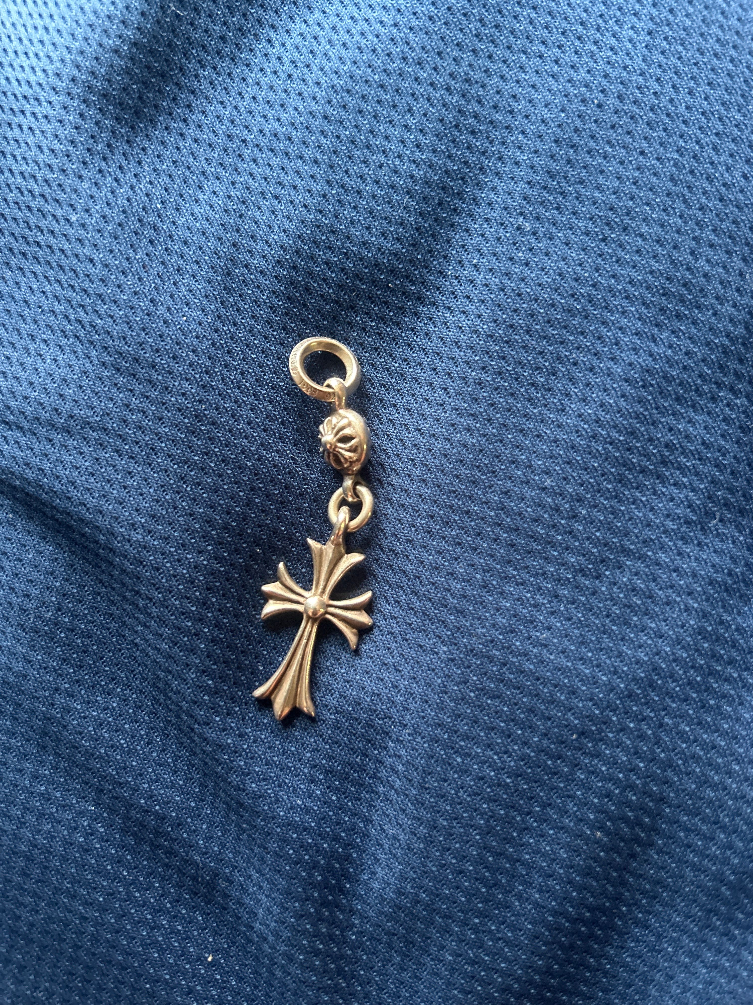 Chrome Hearts 1 Ball Tiny CH Cross Charm "Silver"