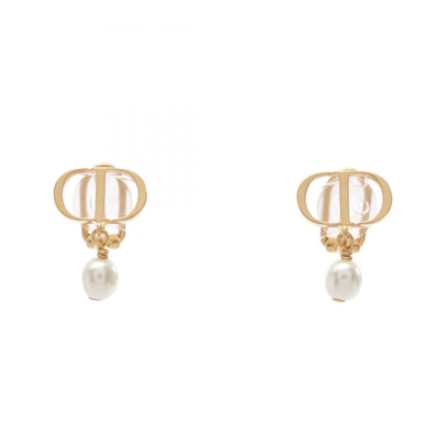 ディオール Dior Petit CD イヤリング ジュエリー GP(ゴールドメッキ) フェイクパール レディース ゴールド系 / ホワイト系 【中古】