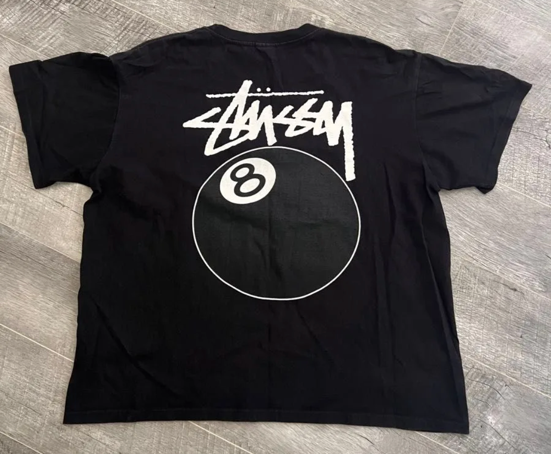 Stussy 8 BALL PIGMENT DYED TEE "Black"