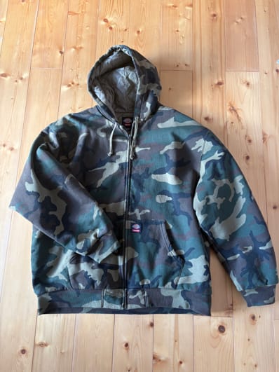 Supreme x Dickies Quilted Lined Zip Up Hooded Sweatshirt "Woodland Camo"
