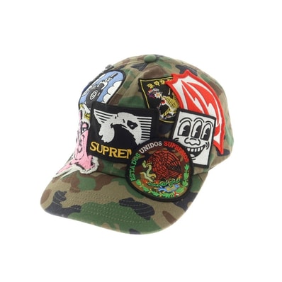 【中古】シュプリーム Supreme 2025年春夏 Patches 6-Panel BBキャップ グリーンxカーキ【サイズONE SIZE(58cm)】【メンズ】