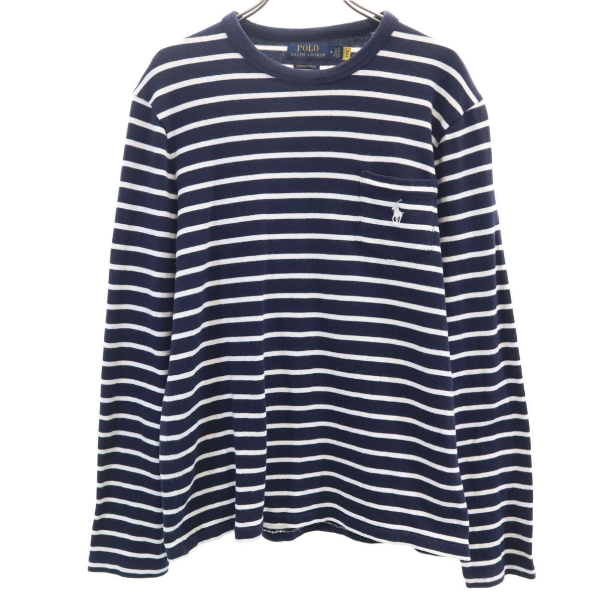 POLO RALPH LAUREN ポロラルフローレン ボーダー柄 長袖 Tシャツ M ネイビー ロンT