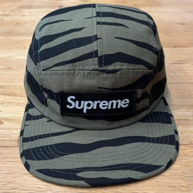 【極希少】初期 Supreme Zebra Camp Cap 11SS ゼブラカモ Olive オリーブ ボックスロゴ OLD