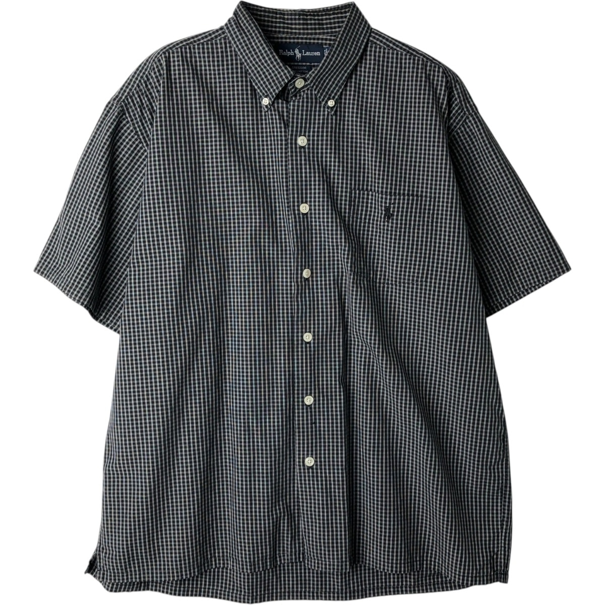古着 ラルフローレン Ralph Lauren BLAKE 半袖 ボタンダウン チェックシャツ メンズL相当/eaa477562