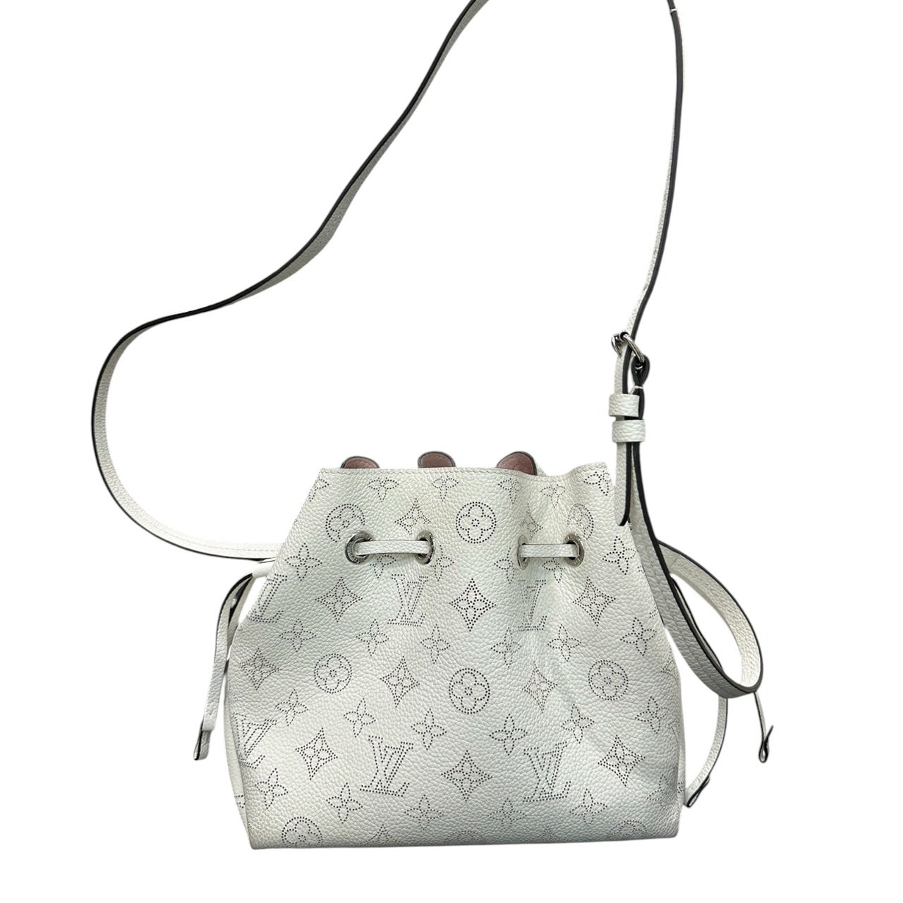 LOUIS VUITTON ルイヴィトン マヒナ ベラ チェーンハンドル付き ホワイト レザー ショルダーバッグ S1-00222 【中古】