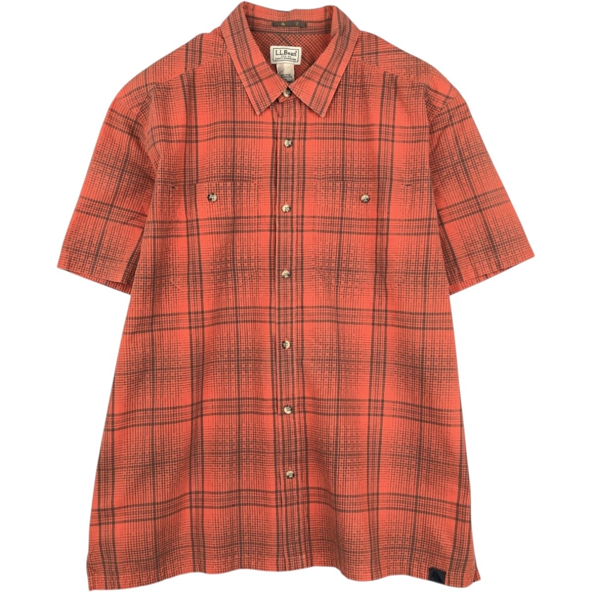 古着 90~00年代 エルエルビーン L.L.Bean チェック柄 半袖 ポリコットンシャツ ボックスシャツ メンズXL相当 ヴィンテージ/eaa660967