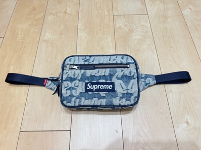Supreme Fat Tip Jacquard Denim Waist Bag "Blue"