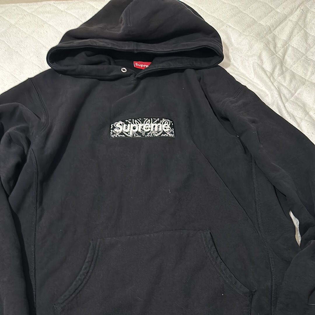 Supreme Bandana Box Logo Hooded Sweatshirt "Black"