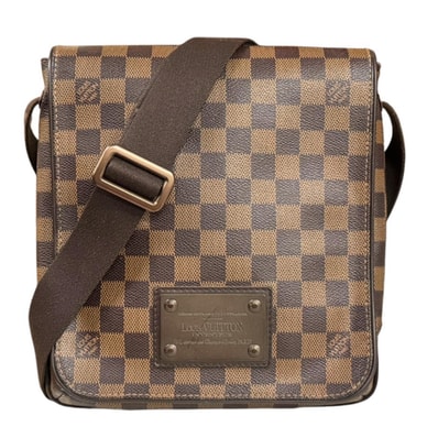 ルイヴィトン ブルックリンPM ダミエ ショルダーバッグ ダミエキャンバス N51210 ブラウン メンズ LOUIS VUITTON 中古