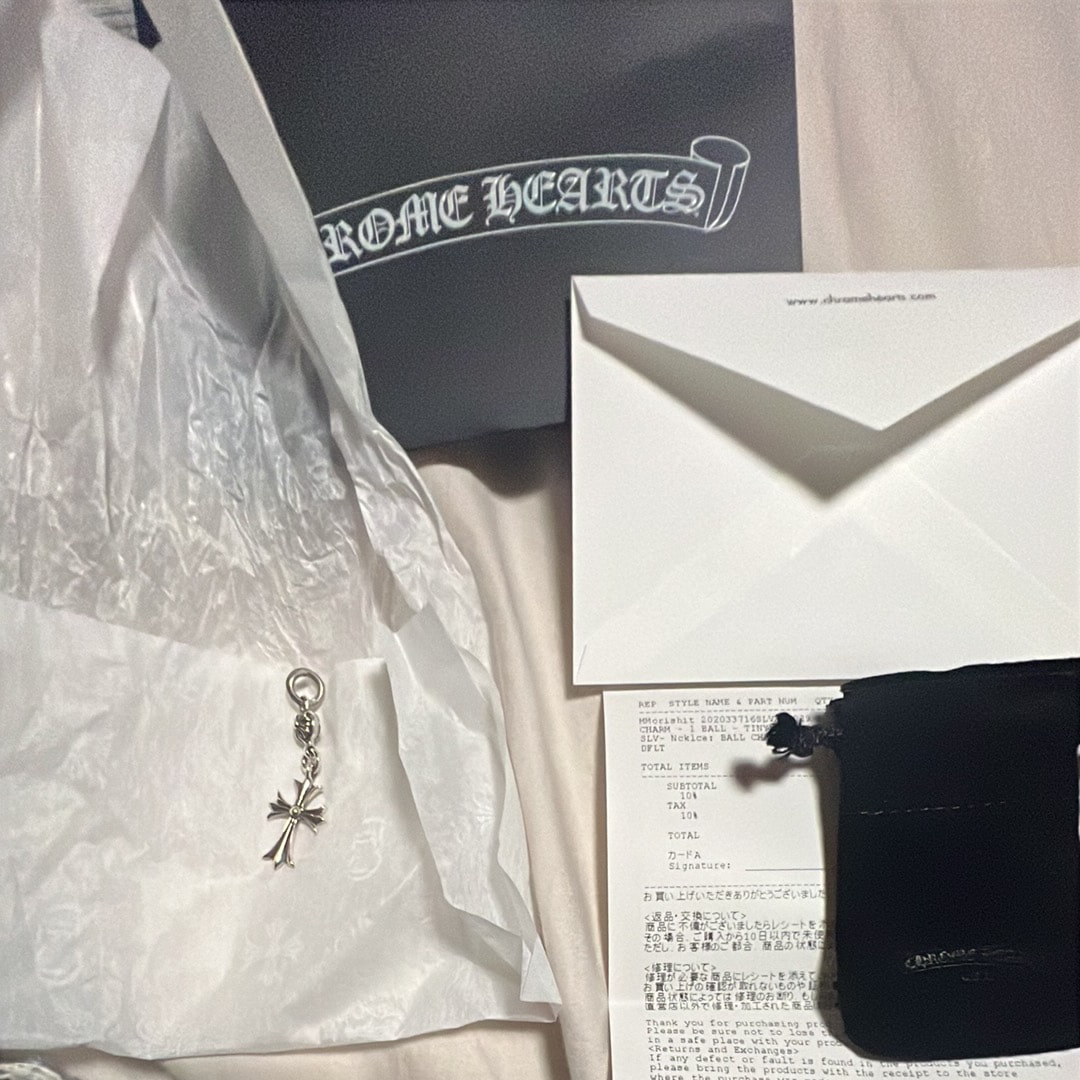 Chrome Hearts 1 Ball Tiny CH Cross Charm "Silver"