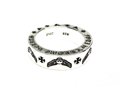 Chrome Hearts 6mm Spacer Foti Mahalia Motif Ring "Silver"