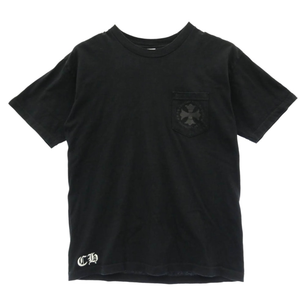 CHROME HEARTS クロムハーツ(原本無) CH PLUS CHプラスプリント クルーネック 半袖 Tシャツ カットソー ブラック系 L【中古】