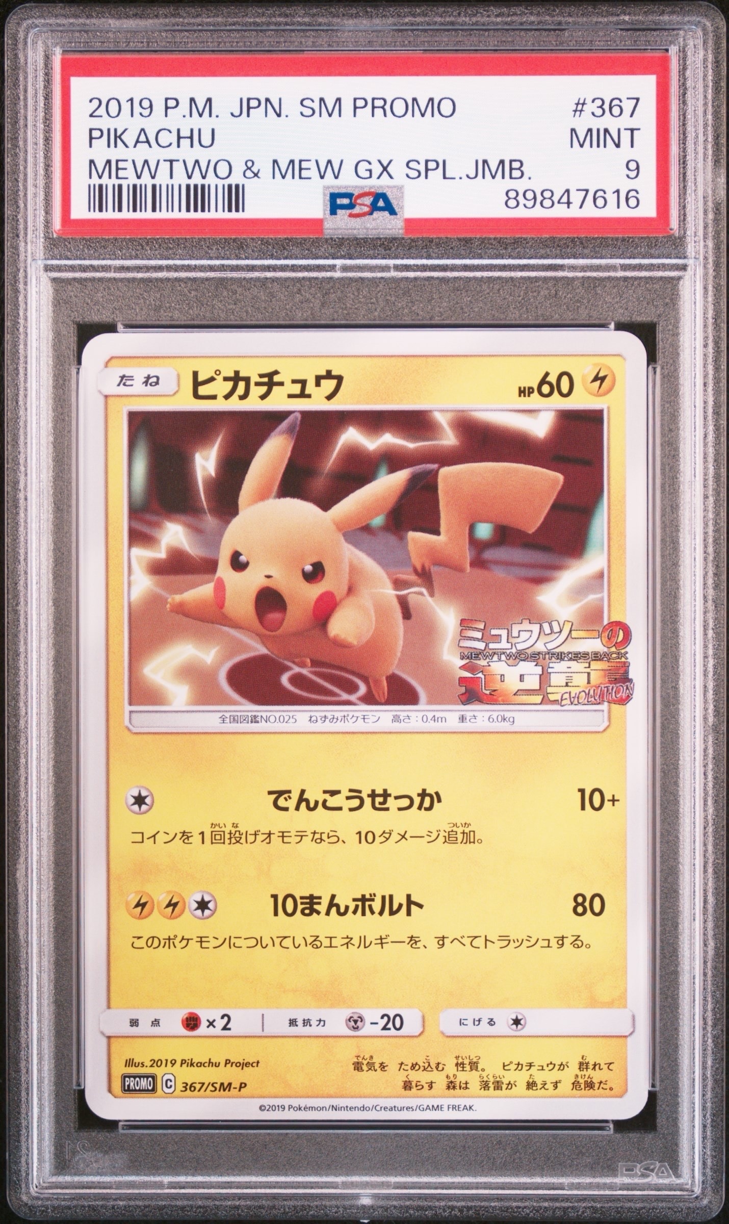 ピカチュウ P [SM-P 367](プロモーションカード「スペシャルジャンボカードパック ミュウツー&ミュウGX」)