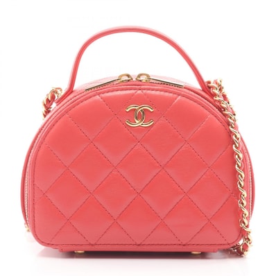 シャネル CHANEL マトラッセ ショルダーバッグ バッグ ラムスキン(羊革) レディース ピンク系 AP3088 【中古】