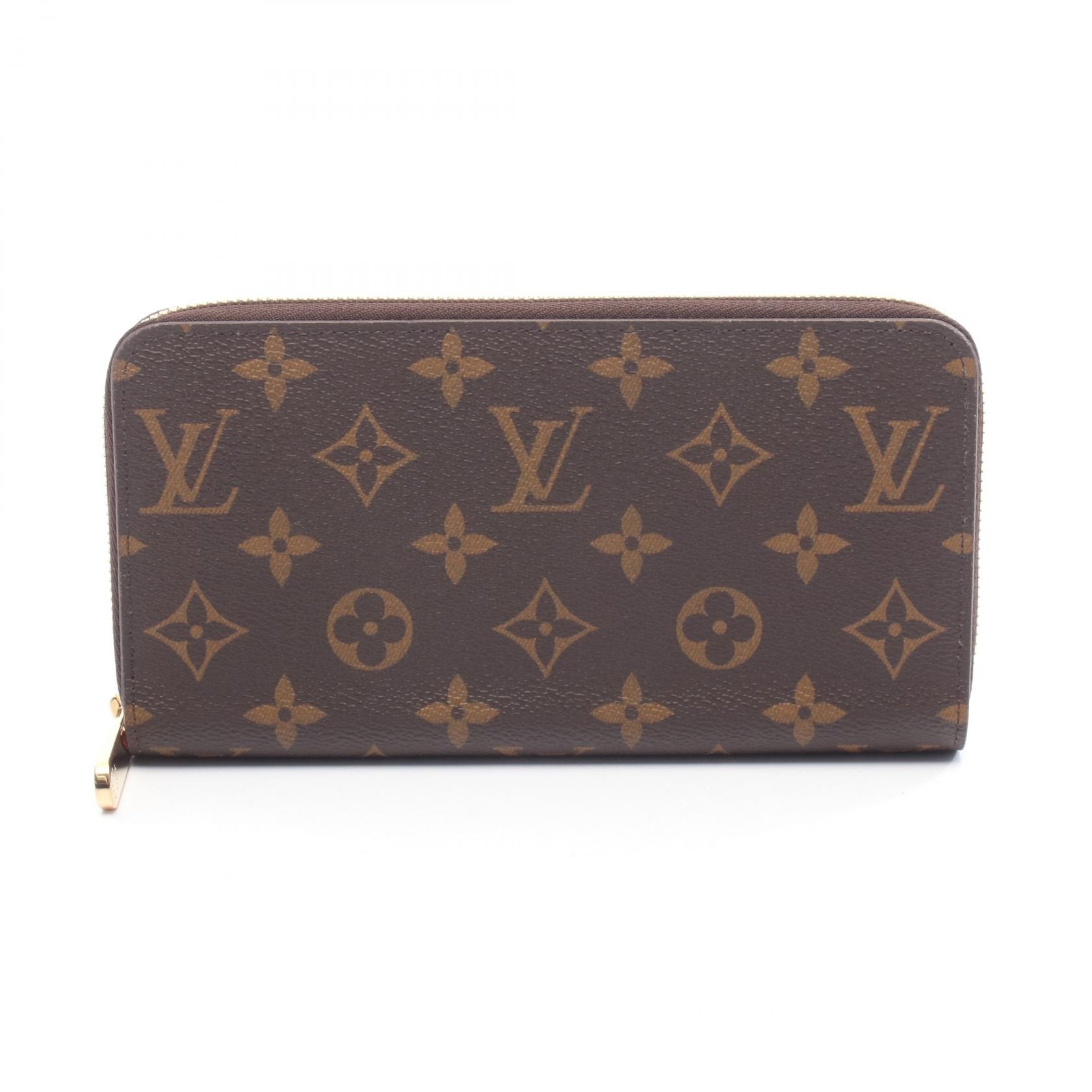 ルイ・ヴィトン LOUIS VUITTON ジッピーウォレット ラウンド長財布 財布 PVCコーティングキャンバス PVC モノグラム フューシャ レディース ブラウン系 / ピンク系 M41895 【中古】
