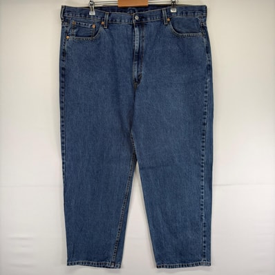 古着 リーバイス Levi's デニム パンツ Gパン 550 テーパード バギー ジッパーフライ ジーパン 5ポケット w46 L30 ブルー メンズ