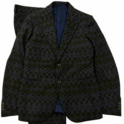 美品 ルイヴィトン スーツ パープル メンズ JKT46/PT38