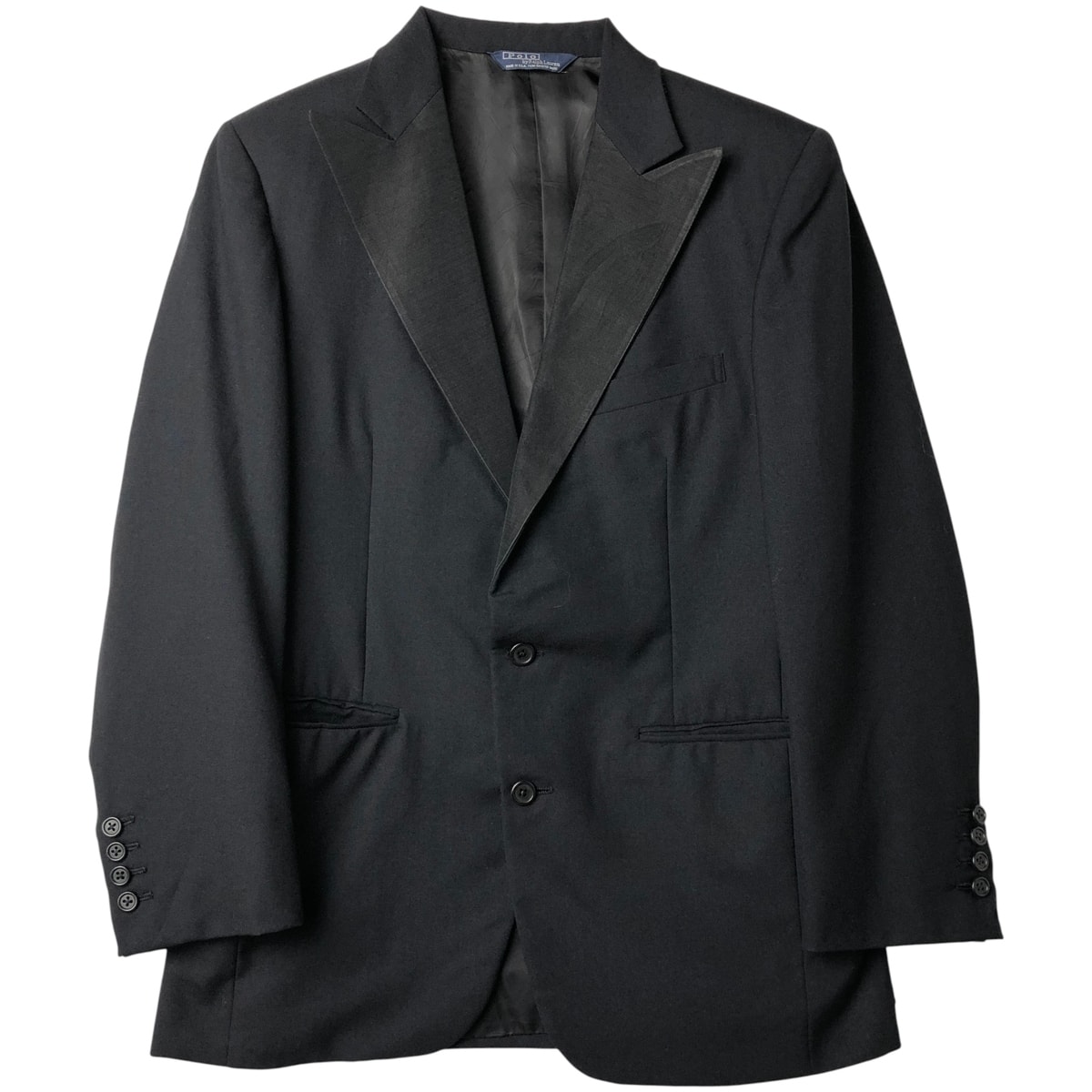 古着 90年代 ラルフローレン Ralph Lauren POLO by Ralph Lauren ピークドラペル ウールテーラードジャケット USA製 メンズS相当 ヴィンテージ/eaa459682