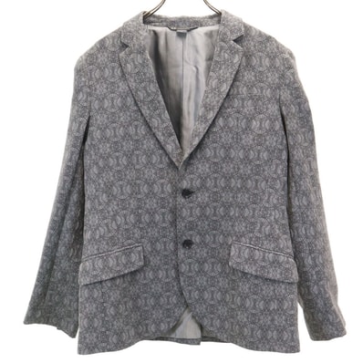 ARMANI EXCHANGE アルマーニエクスチェンジ 幾何学柄 テーラードジャケット M グレー ブレザー