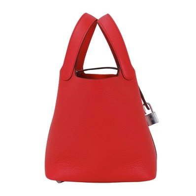 【恵比寿明治通り店】HERMES エルメス ハンドバッグ ピコタンロック 18 PM ルージュラデュ トリヨンクレマンス シルバー金具 G刻印 新品