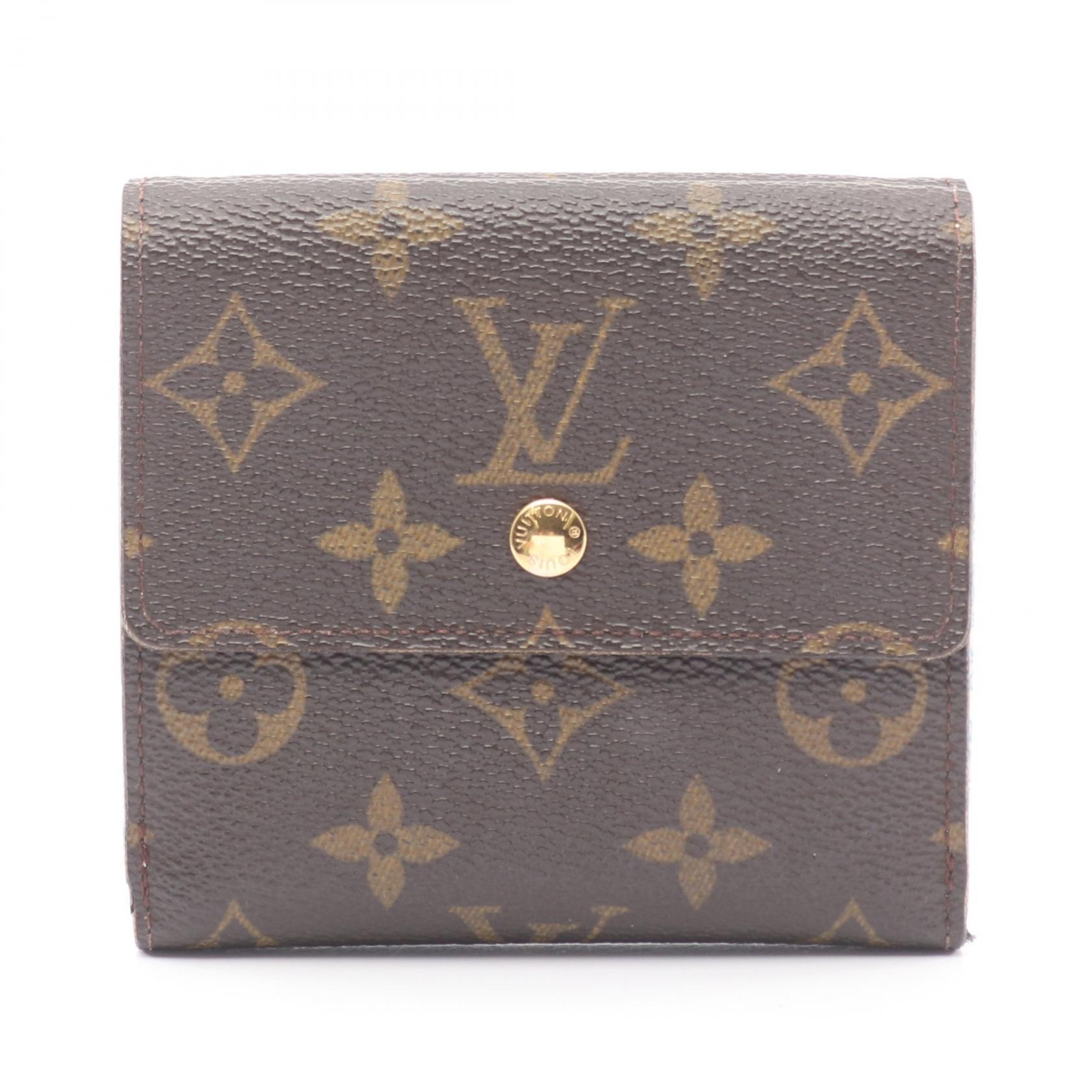 ルイ・ヴィトン LOUIS VUITTON ポルトフォイユ エリーズ モノグラムフルリ ヴィオレ Wホック財布 財布 PVCコーティングキャンバス モノグラム レディース ブラウン系 / ホワイト系 / ブルー系 M60236 【中古】