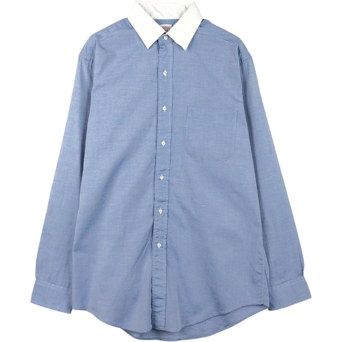 古着 80~90年代 ブルックスブラザーズ Brooks Brothers MAKERS 長袖 コットンシャツ クレリックシャツ USA製 メンズM相当 ヴィンテージ/eaa669135