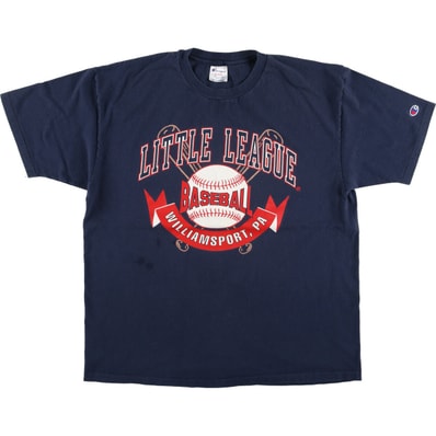 古着 90年代 チャンピオン Champion LITTLE LEAGUE リトルリーグ スポーツTシャツ USA製 メンズXL相当 ヴィンテージ/eaa520425