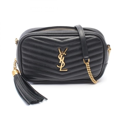 サンローランパリ SAINT LAURENT PARIS Lou mini ルー ミニ ショルダーバッグ バッグ レザー レディース ブラック系 612579 【中古】