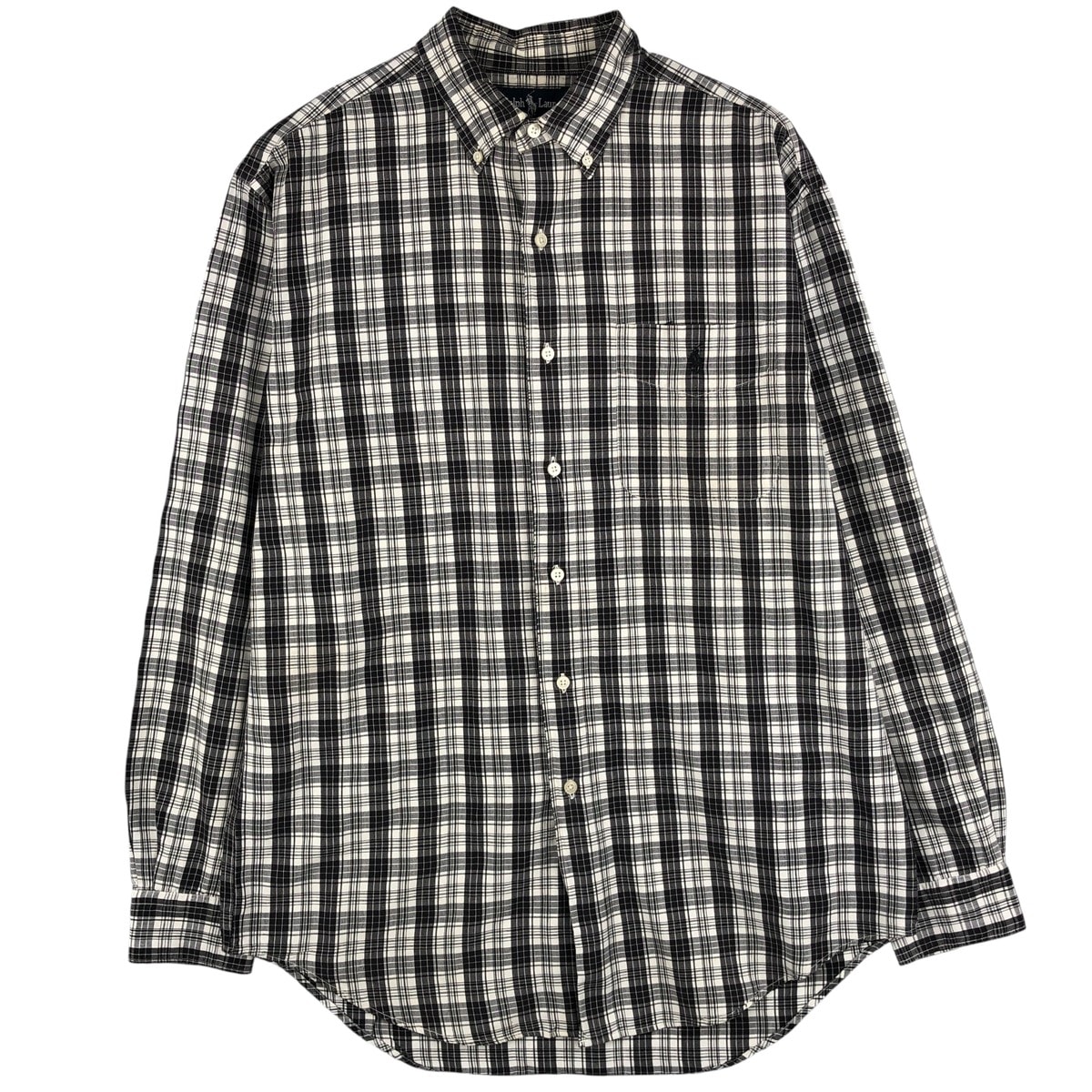 古着 ラルフローレン Ralph Lauren MARLOWE 長袖 ボタンダウンチェックシャツ メンズM相当/eaa459599
