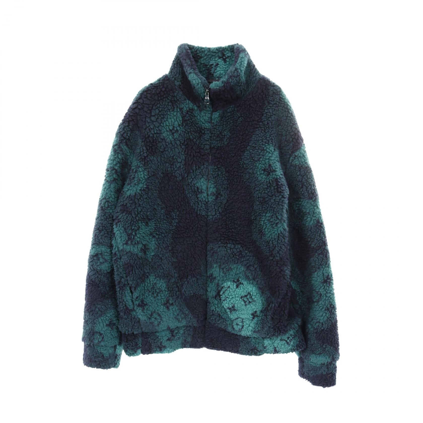 ルイ・ヴィトン LOUIS VUITTON モノグラム ジャガード 衣料品 アウター ウール ポリエステル メンズ グリーン系 / ネイビー系 HOY15W 【中古】
