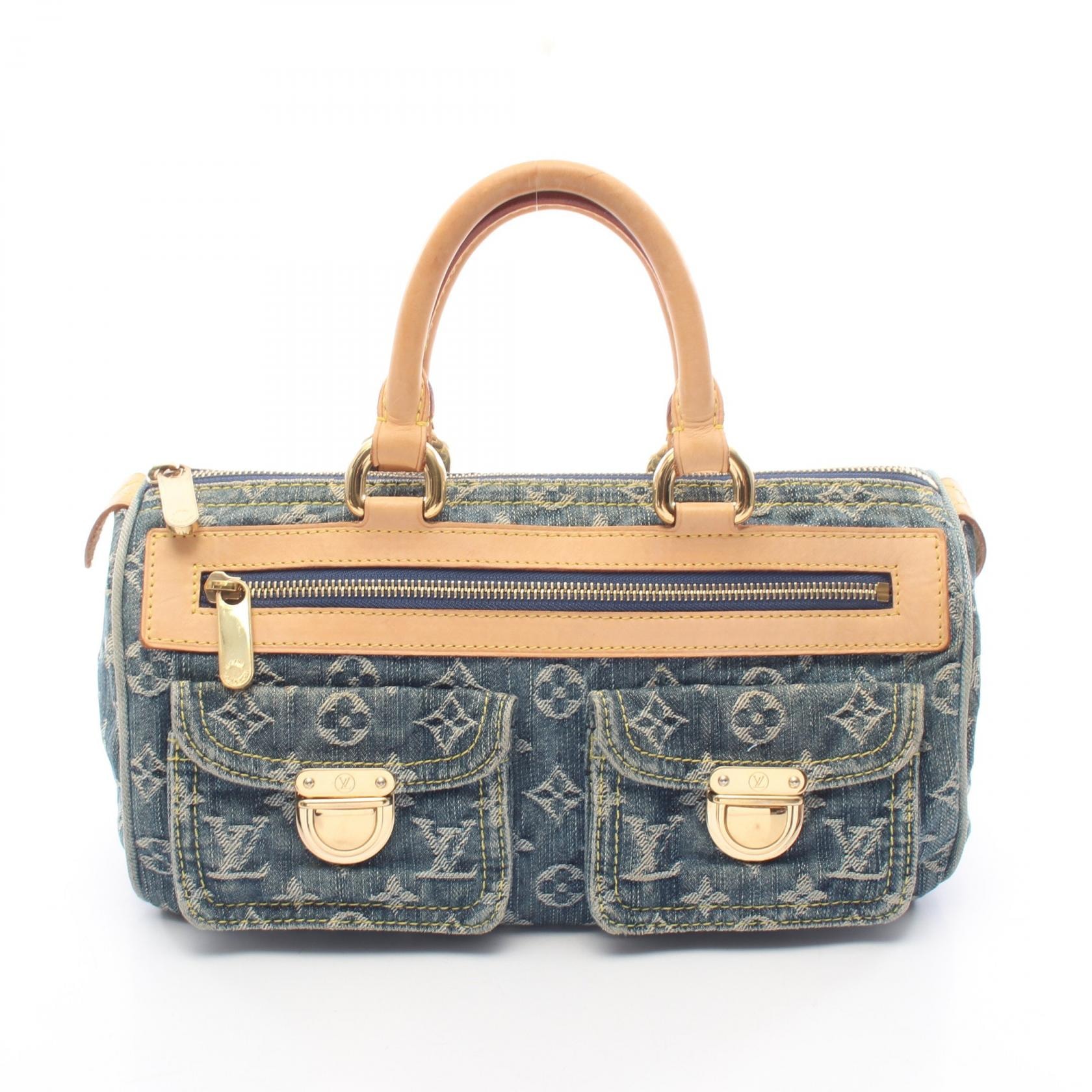 ルイ・ヴィトン LOUIS VUITTON ネオスピーディ ハンドバッグ バッグ デニム レザー モノグラム・デニム レディース ブルー系 M95019 【中古】
