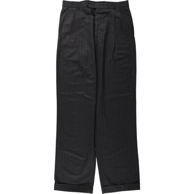 古着 ブルックスブラザーズ Brooks Brothers 346 ストライプ柄 ツータック ウールパンツ スラックス メンズw32相当/eaa669221