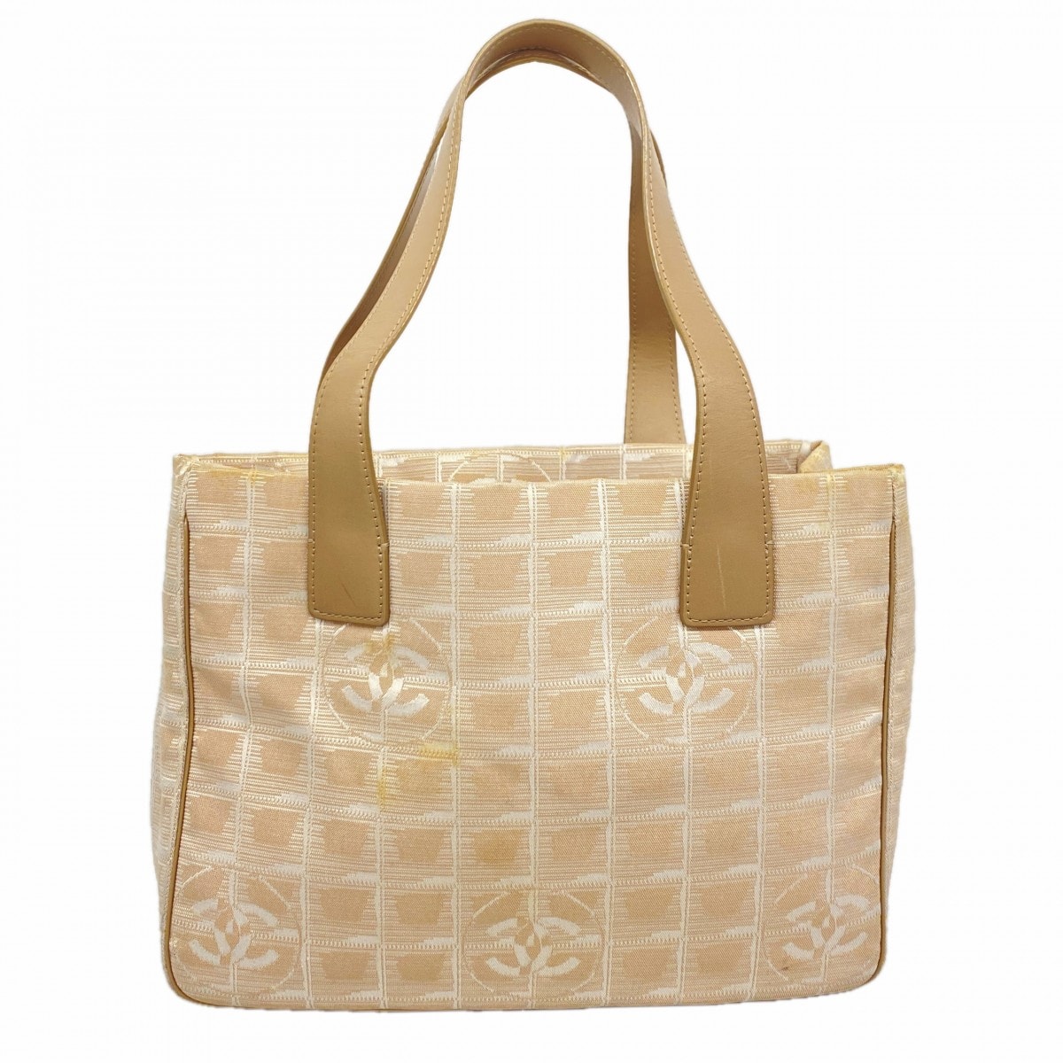 ★最終価格★SALE【6gc2986】シャネル トートバッグ ニュートラベル ナイロン ベージュ ゴールド金具【中古】レディース