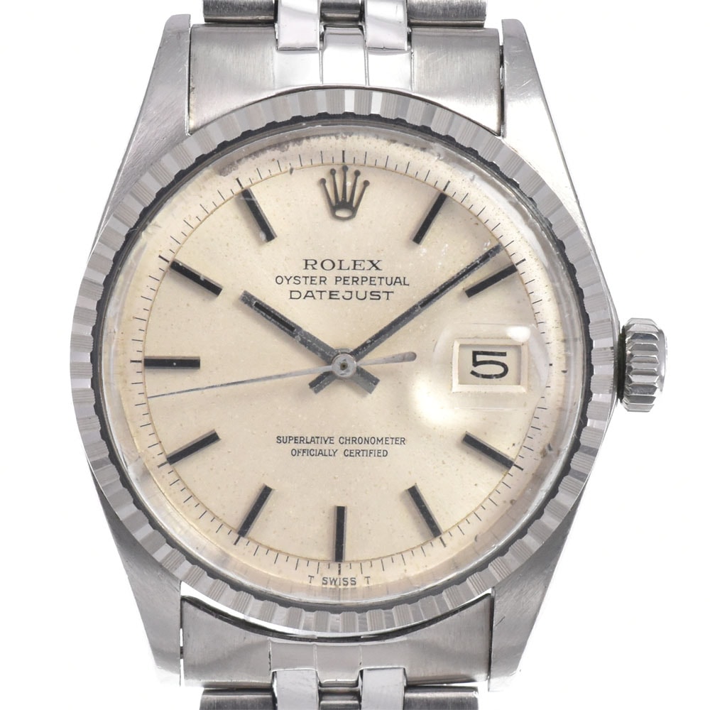 ロレックス ROLEX 1601 ヴィンテージ デイトジャスト Cal.1570 シルバー 自動巻き メンズ 良品 腕時計 N#147816