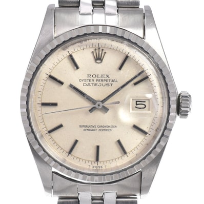 ロレックス ROLEX 1601 ヴィンテージ デイトジャスト Cal.1570 シルバー 自動巻き メンズ 良品 腕時計 N#147816