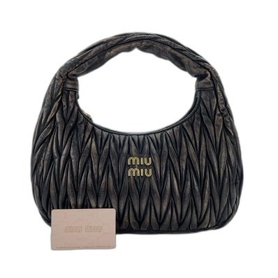 ミュウ ミュウ Miu Miu ワンダー マテラッセ ハンドバッグ レザー【中古】