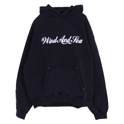 WIND AND SEA ウィンダンシー パーカー WDS-O-CLCS-Q3-CS-05 Hooded Sweatshirt ロゴプリント フーデッド スウェットシャツ フーディー パーカー ダークグレー系 XL【極上美品】【中古】