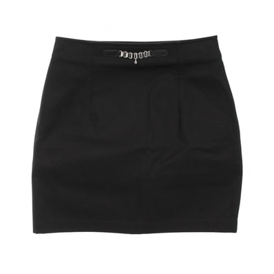エルメス HERMES ベル付き スカート 衣料品 ボトムス コットン レディース ブラック系 【中古】