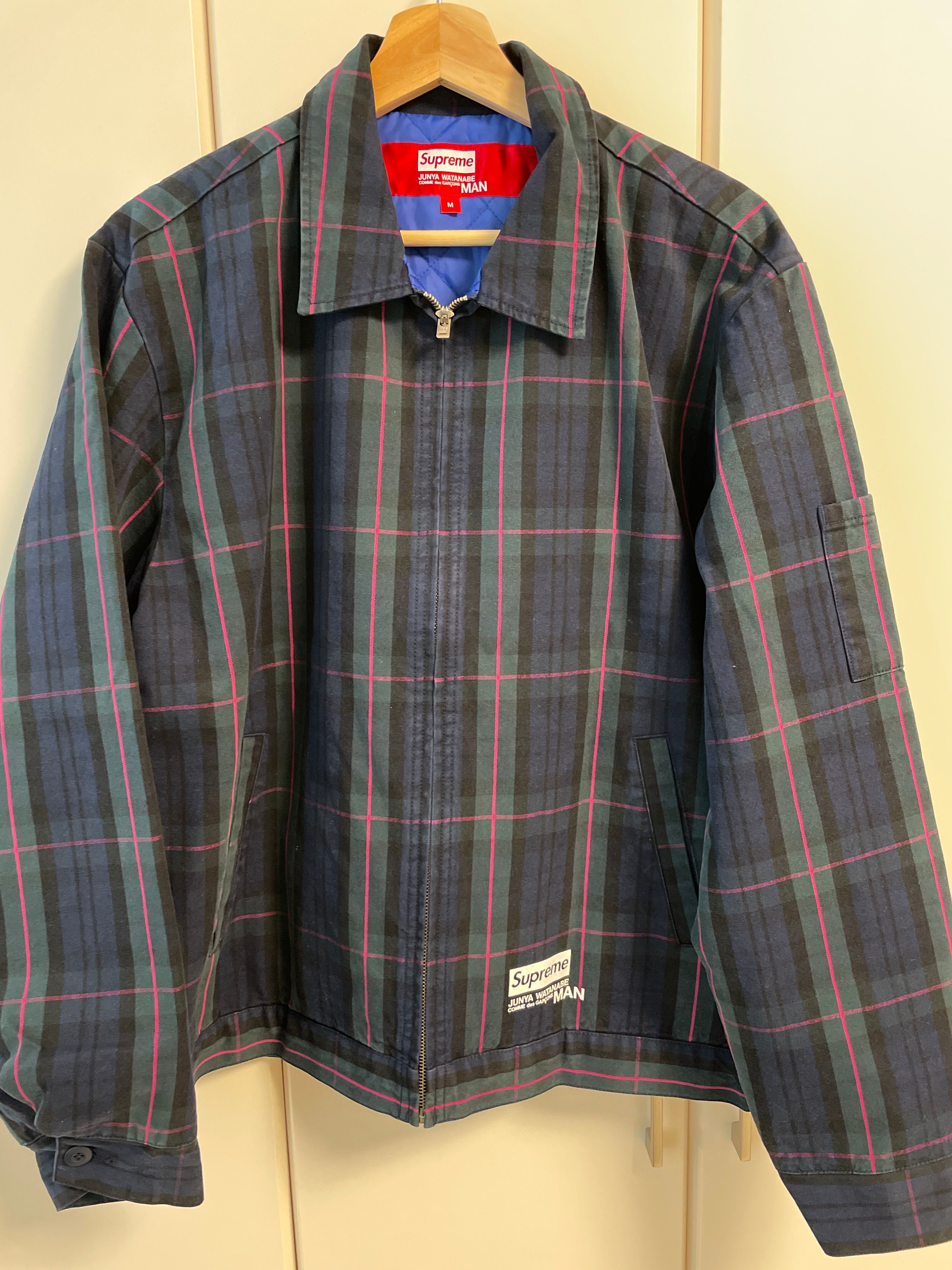Supreme / JUNYA WATANABE COMME des GARCONS MAN Printed Work Jacket "Navy Plaid"