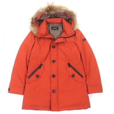 美品 バーバリーブラックレーベル ダウンジャケット オレンジ メンズ L